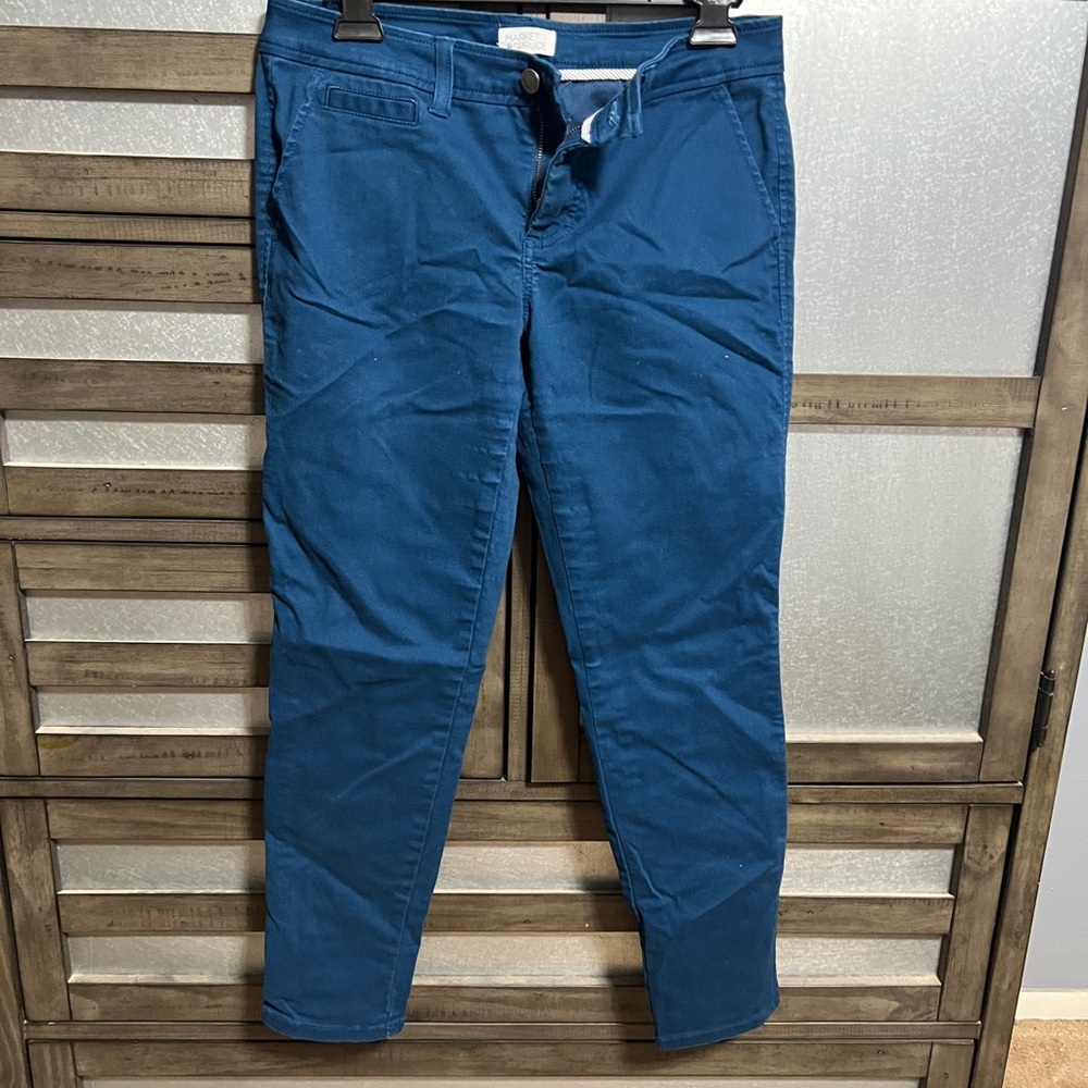 Market & Spruce Blue Ankle Cropped Pants